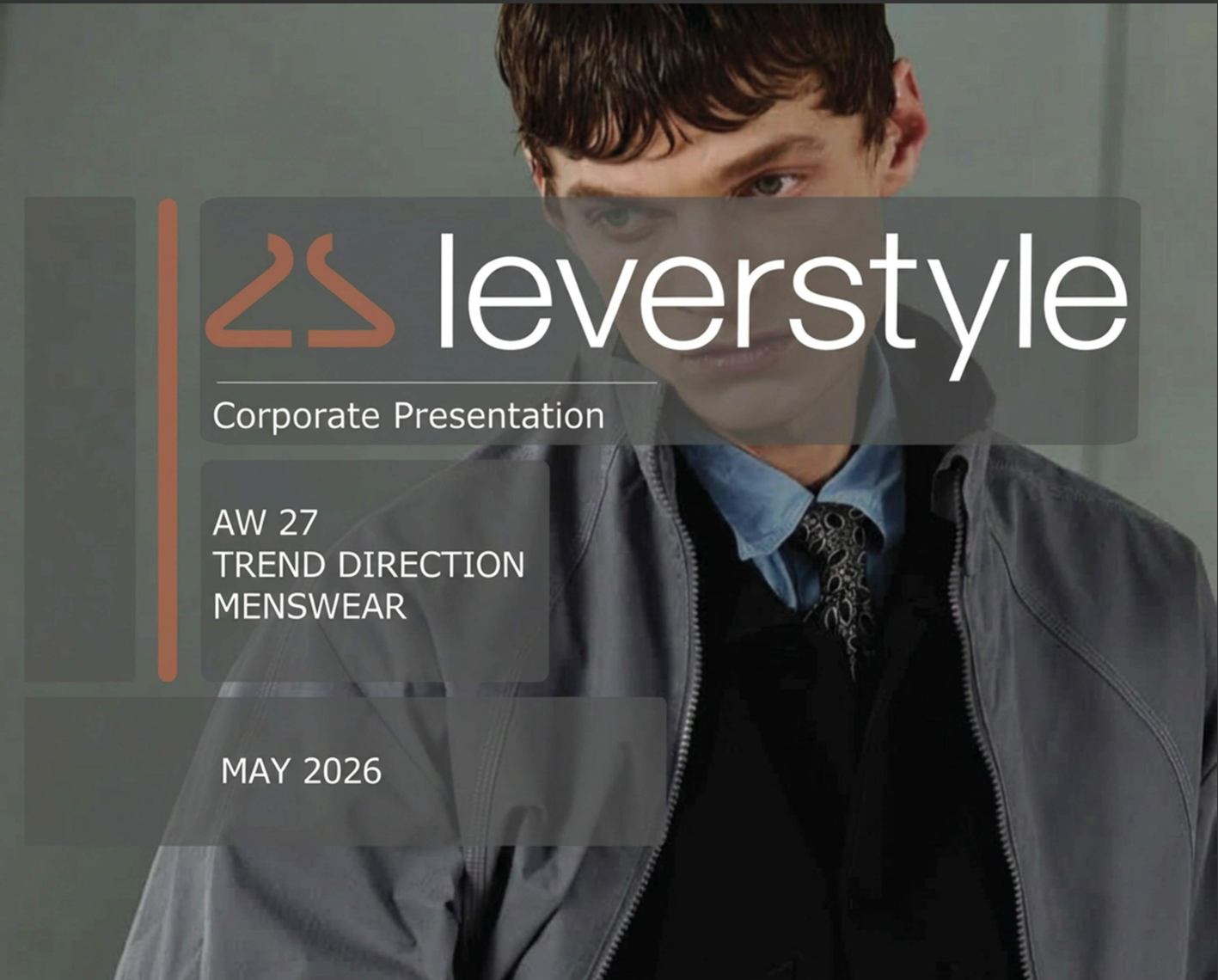FW27 Mens Trend Direction cover: model in a grey technical blouson